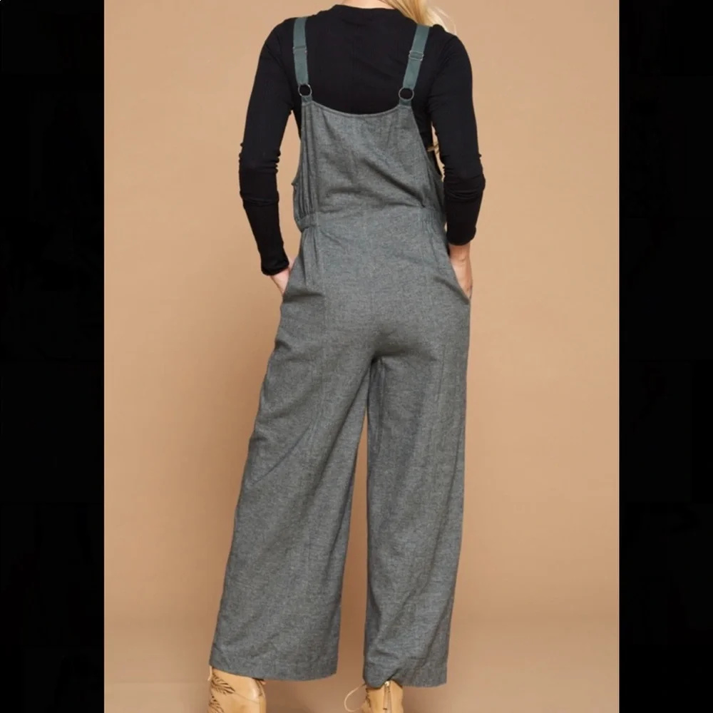 GREY CINCHED WAIST JUMPSUIT - Picture 4 of 5